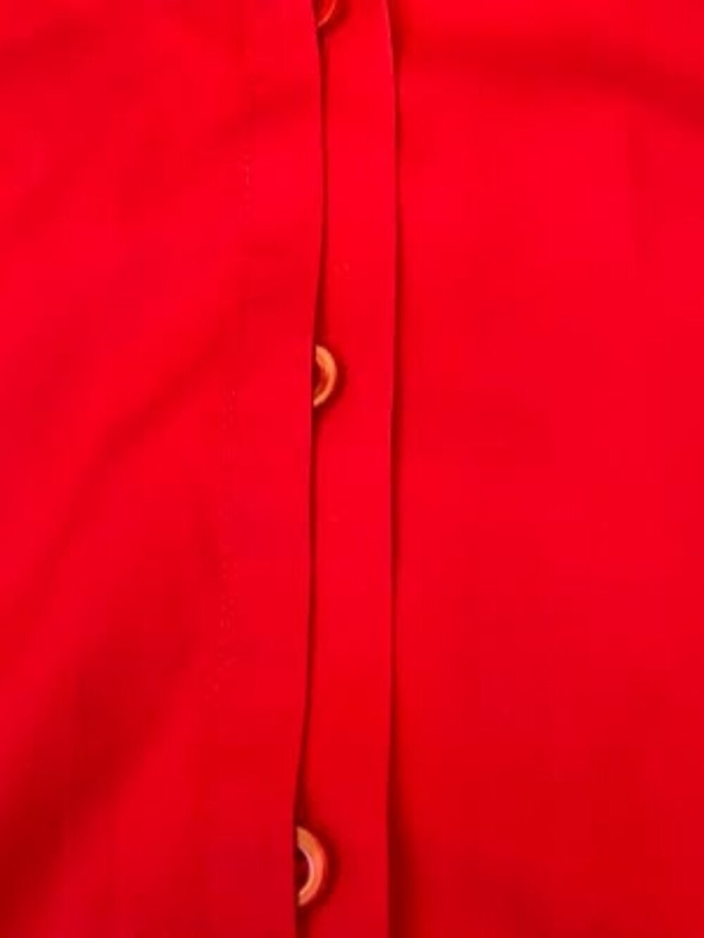 Chico's No-Iron Red Cotton Button Down Shirt Size 2